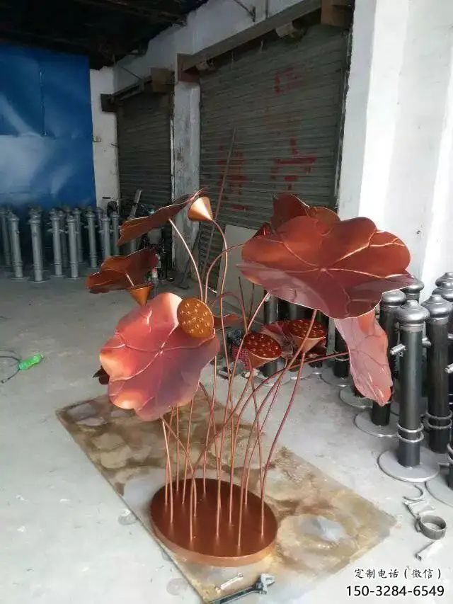 荷葉雕塑 景觀美陳植物雕塑 噴漆花卉雕塑 荷葉雕塑 景觀美陳植物雕塑 噴漆花卉雕塑
