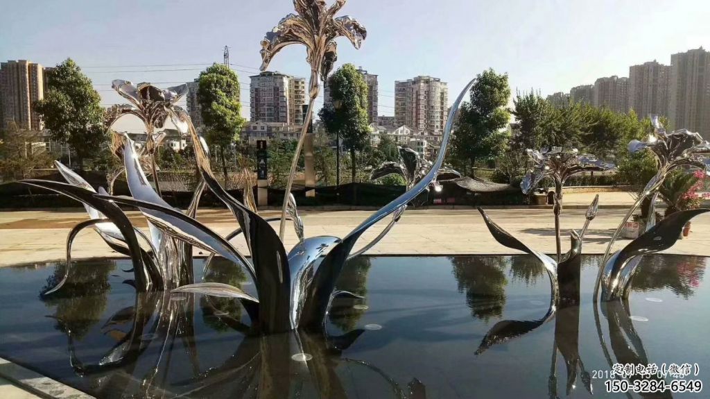 百合花雕塑 仿真景觀植物雕塑 烤漆花卉雕塑 百合花雕塑 仿真景觀植物雕塑 烤漆花卉雕塑