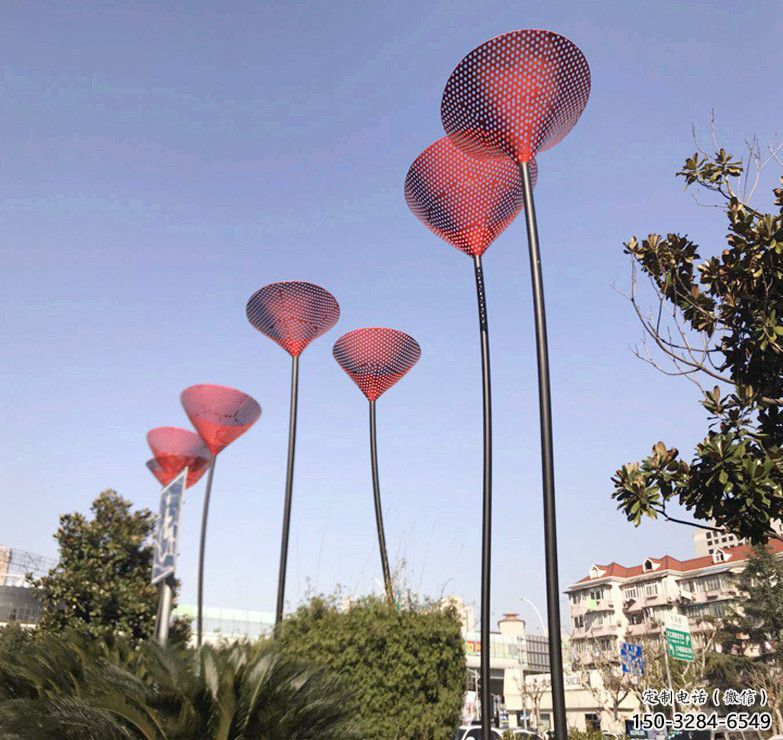 百合花雕塑 景觀美陳花卉雕塑 噴漆植物雕塑 百合花雕塑 景觀美陳花卉雕塑 噴漆植物雕塑