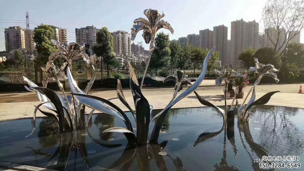 街道百合花雕塑 現代景觀植物雕塑 彩繪花卉雕塑 街道百合花雕塑 現代景觀植物雕塑 彩繪花卉雕塑