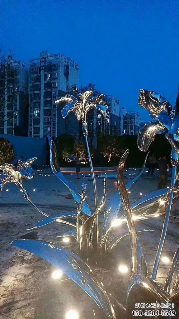 園林百合花雕塑 大型花卉雕塑 中式植物雕塑 園林百合花雕塑 大型花卉雕塑 中式植物雕塑