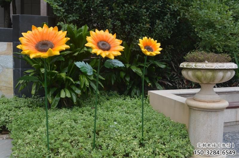 村口向日葵雕塑 啞光花卉雕塑 公園花朵雕塑 村口向日葵雕塑 啞光花卉雕塑 公園花朵雕塑