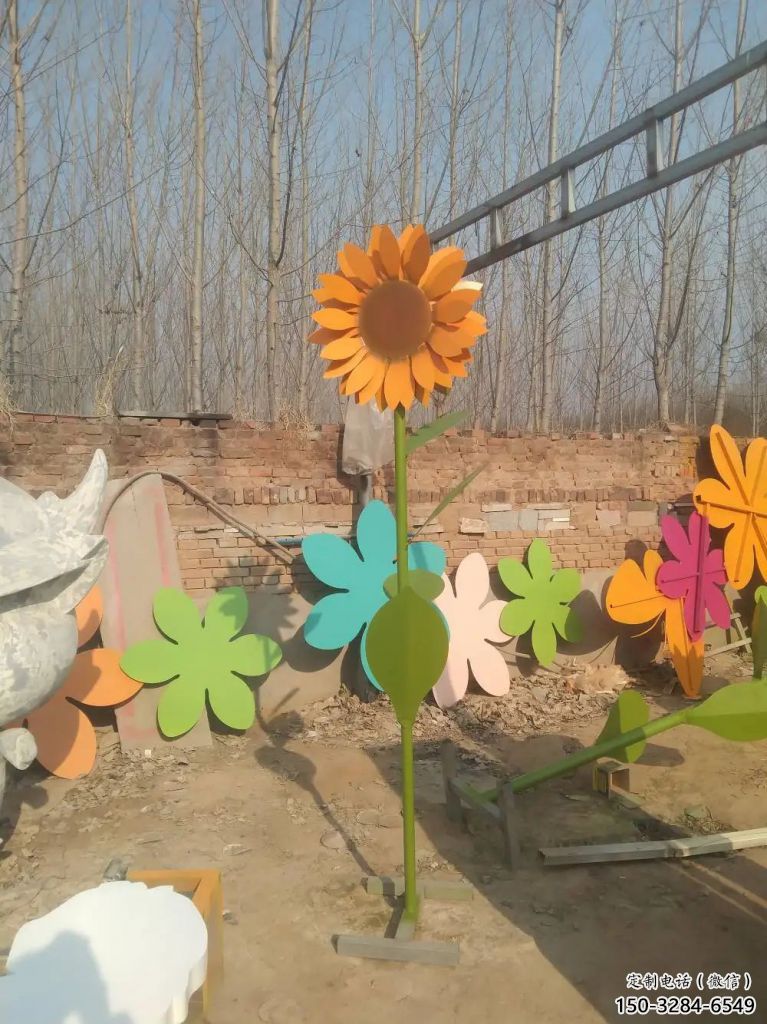 街頭向日葵雕塑 大型別墅區花卉雕塑 鋼管花朵雕塑 街頭向日葵雕塑 大型別墅區花卉雕塑 鋼管花朵雕塑