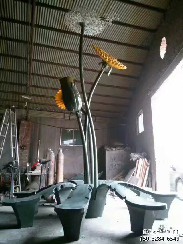 向日葵雕塑 仿真景觀花朵雕塑 烤漆花卉雕塑 向日葵雕塑 仿真景觀花朵雕塑 烤漆花卉雕塑