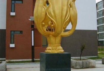 水景紫荊花雕塑 彩繪剪紙花卉雕塑 現代花朵雕塑