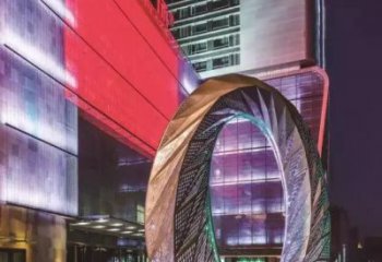 街頭精神堡壘雕塑 大型別墅區(qū)標(biāo)識(shí)雕塑 鋼管文化雕塑