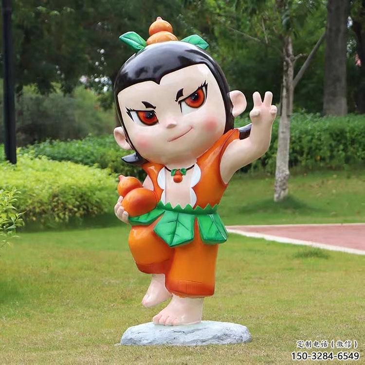 戶外葫蘆娃雕塑廠 噴漆卡通雕塑 燈光動(dòng)漫雕塑