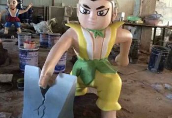 抽象葫蘆娃雕塑廠 店門(mén)口彩繪雕塑 步行街?jǐn)[件