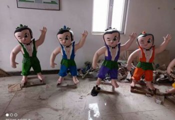 葫蘆娃雕塑生產(chǎn) 門口創(chuàng)意雕塑 售樓處小品