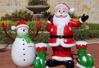 園林圣誕老人雕塑價(jià)格 風(fēng)景區(qū)卡通雕塑 廣場(chǎng)小品