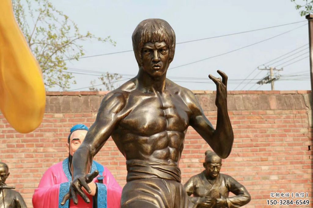 城市李小龍雕塑廠 風景區彩繪雕塑 抽象擺件 城市李小龍雕塑廠 風景區彩繪雕塑 抽象擺件