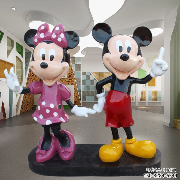 唐老鴨雕塑 噴水園林卡通雕塑 住宅小區(qū)動(dòng)漫雕塑