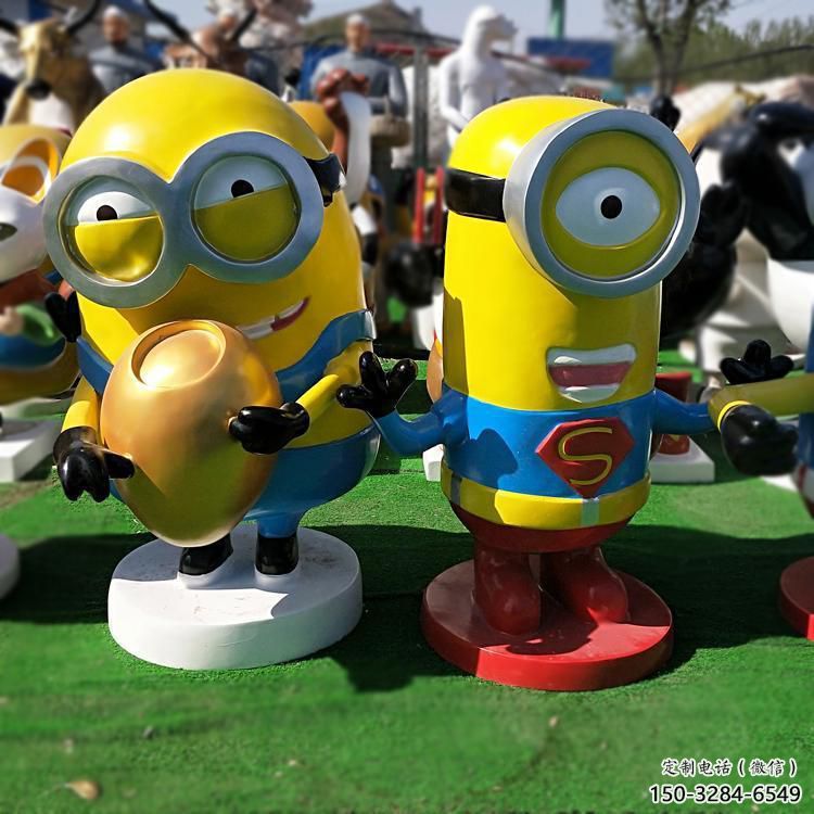 酒店小黃人雕塑 景觀美陳卡通雕塑 現代動漫雕塑 酒店小黃人雕塑 景觀美陳卡通雕塑 現代動漫雕塑