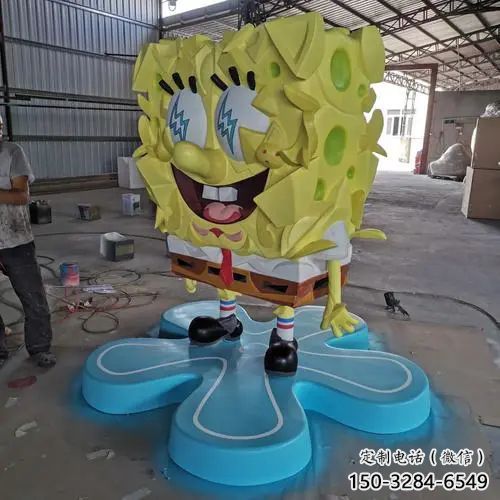 噴漆海綿寶寶雕塑 中式村口卡通雕塑 草地動(dòng)漫雕塑 噴漆海綿寶寶雕塑 中式村口卡通雕塑 草地動(dòng)漫雕塑