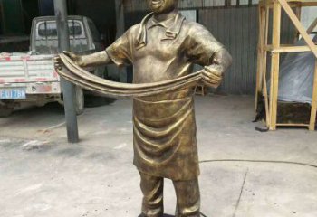 創(chuàng)意廚師雕塑 啞光卡通雕塑 公園動漫雕塑