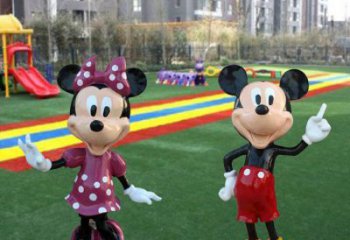 別墅區米奇雕塑 大型別墅區動漫雕塑 剪影卡通雕塑