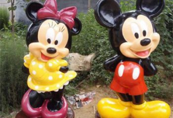 街道米奇雕塑 現(xiàn)代景觀動(dòng)漫雕塑 彩繪卡通雕塑