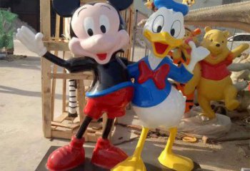 庭院米奇雕塑 公園草地卡通雕塑 鍛造動漫雕塑