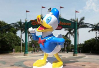 唐老鴨雕塑 懸空餐飲店卡通雕塑 商業(yè)街動(dòng)漫雕塑