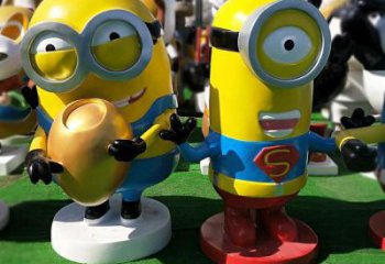 步行街小黃人雕塑 游樂場卡通雕塑 鑄造動漫雕塑