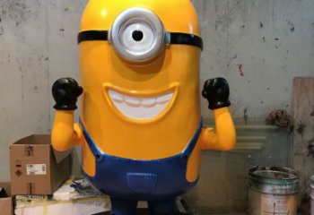 大型小黃人雕塑 歐式步行街動漫雕塑 彩繪卡通雕塑