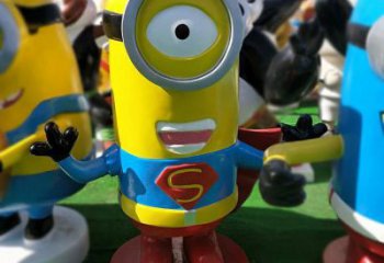 商業街小黃人雕塑 烤漆卡通雕塑 彩繪動漫雕塑