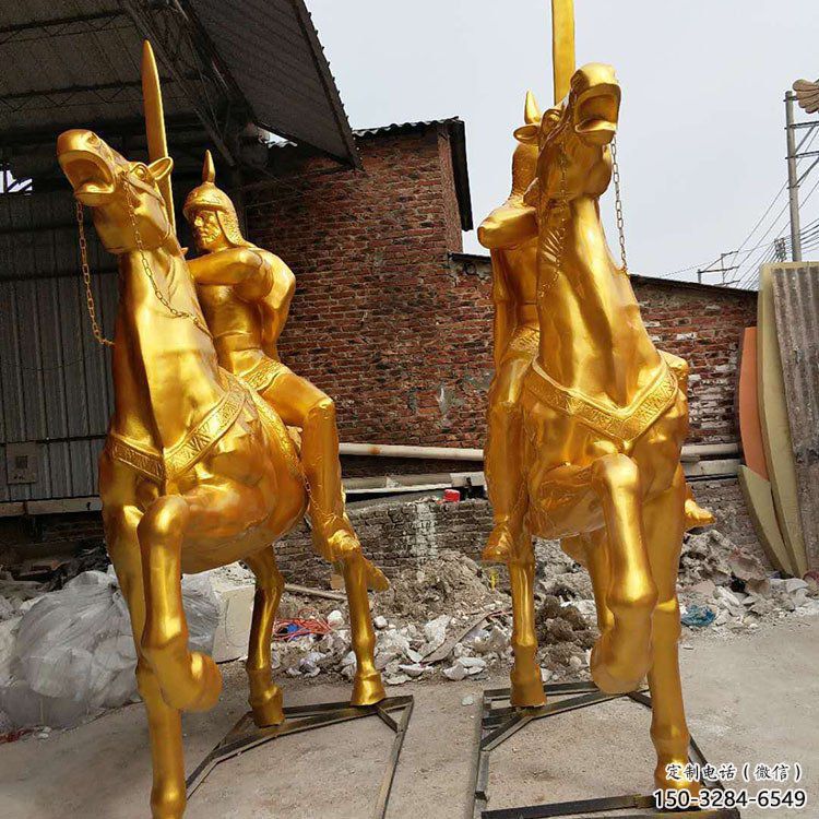 園林武士雕塑 田間彩繪雕塑 仿真擺件 園林武士雕塑 田間彩繪雕塑 仿真擺件