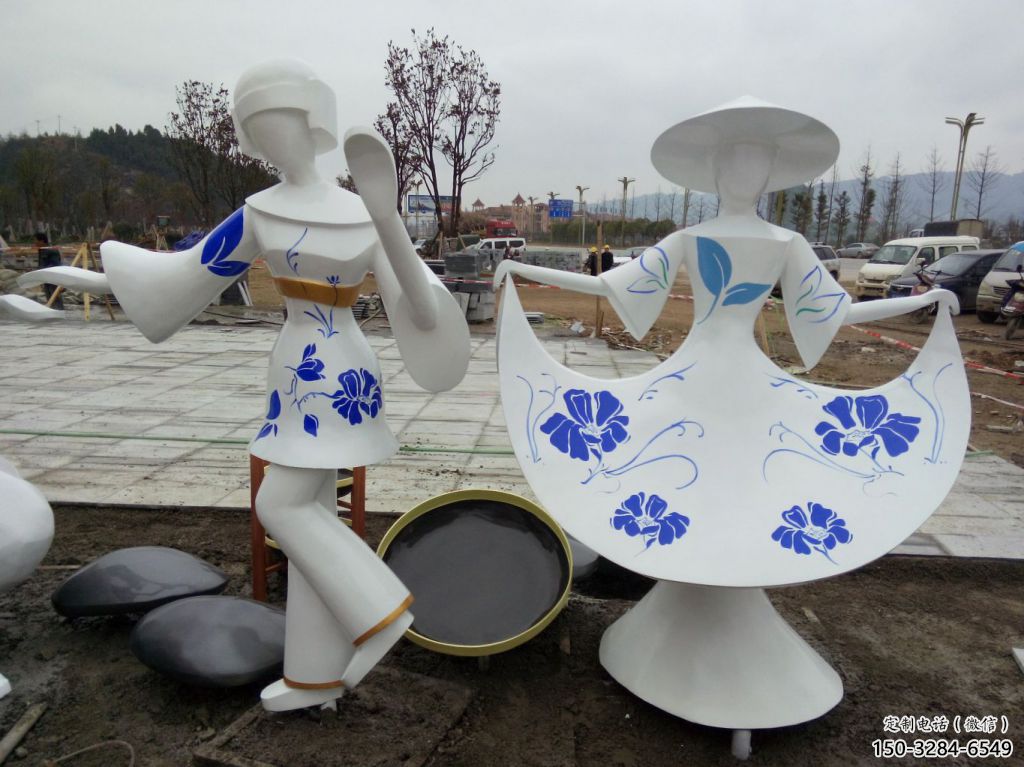 公園仕女雕塑 酒店門口雕塑 彩繪擺件 公園仕女雕塑 酒店門口雕塑 彩繪擺件