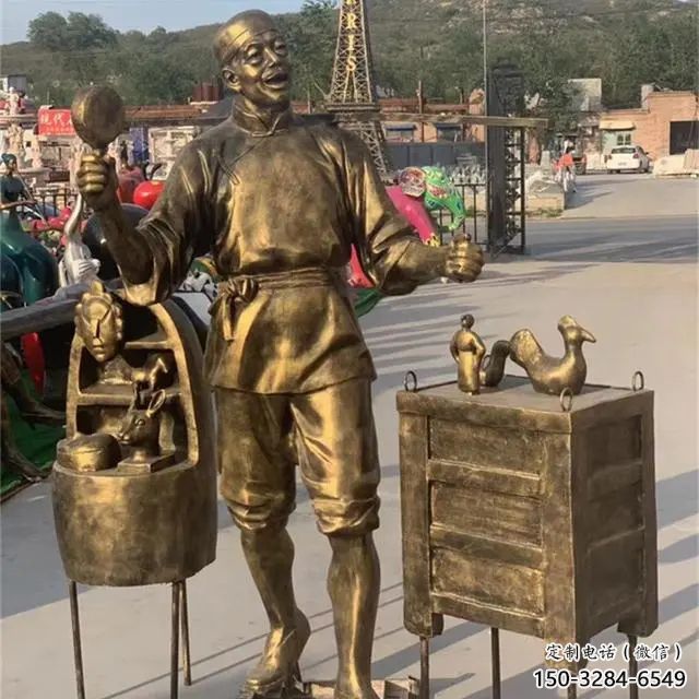 彩繪小販雕塑 民俗雕塑 步行街擺件 彩繪小販雕塑 民俗雕塑 步行街擺件