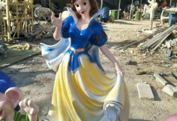 街道白雪公主雕塑 現代景觀動漫雕塑 彩繪卡通雕塑