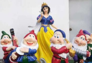 商業街白雪公主雕塑 烤漆卡通雕塑 彩繪動漫雕塑