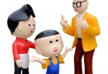 彩繪大頭兒子雕塑 卡通雕塑 步行街?jǐn)[件