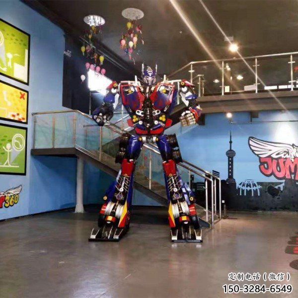 創意機器人雕塑廠家 步行街店門口雕塑 卡通小品 創意機器人雕塑廠家 步行街店門口雕塑 卡通小品