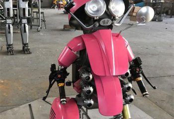 戶外機(jī)器人雕塑廠 噴漆卡通雕塑 燈光動(dòng)漫雕塑