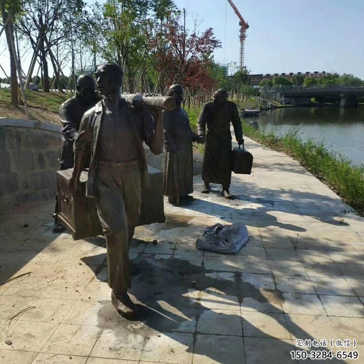 園林釣魚雕塑 城市廣場雕塑 步行街擺件 園林釣魚雕塑 城市廣場雕塑 步行街擺件