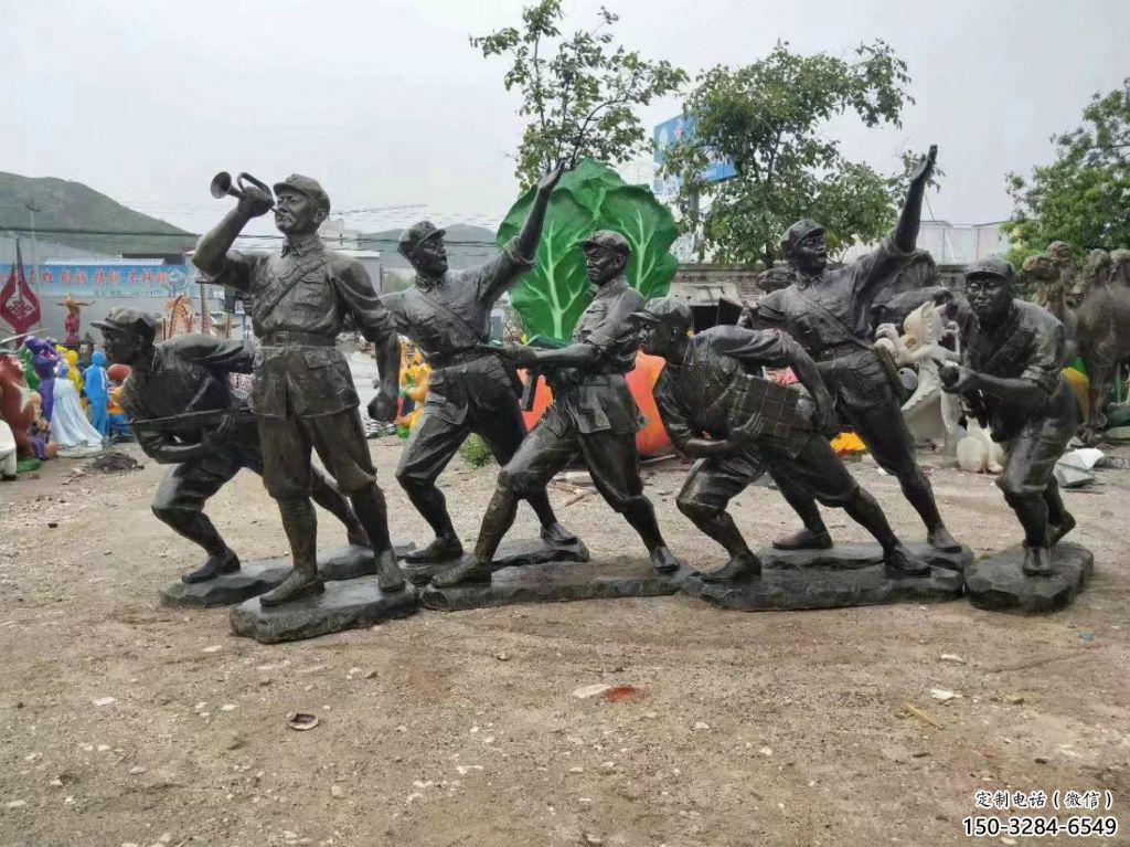 大門口交警雕塑 發(fā)光公園軍人雕塑 仿真士兵雕塑