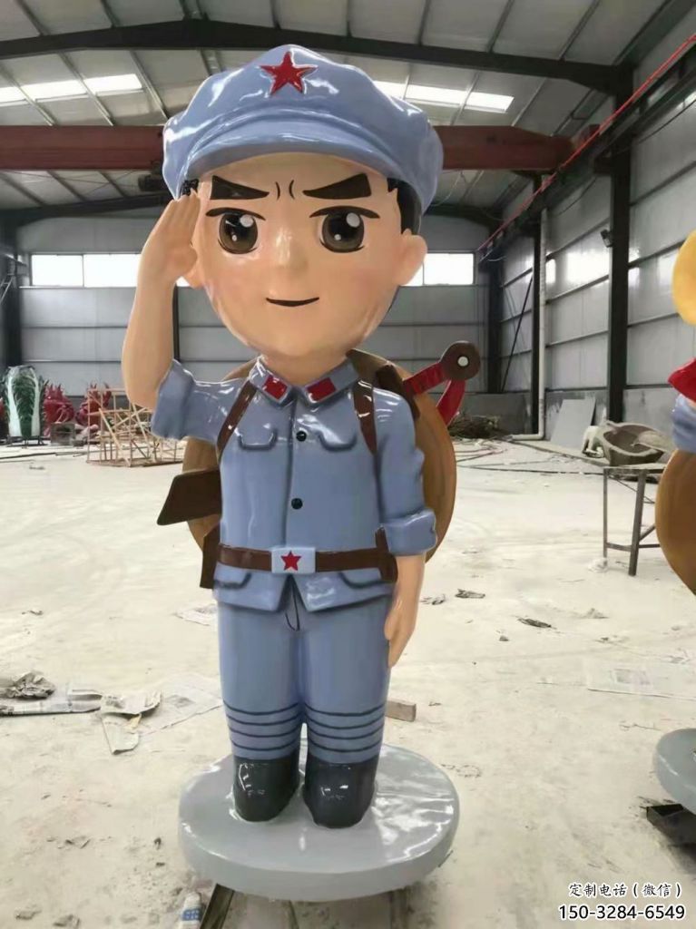 商業街交警雕塑 烤漆軍人雕塑 彩繪士兵雕塑 商業街交警雕塑 烤漆軍人雕塑 彩繪士兵雕塑
