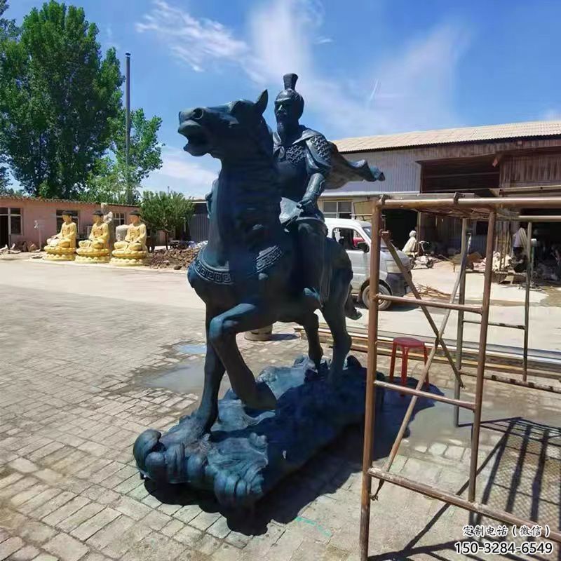 彩繪岳飛雕塑 鑄銅餐飲店名人雕塑 街頭肖像雕塑 彩繪岳飛雕塑 鑄銅餐飲店名人雕塑 街頭肖像雕塑