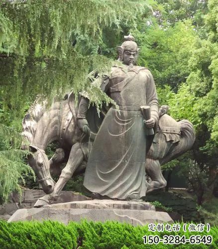 烤漆岳飛雕塑 鑄銅名人雕塑 室內肖像雕塑 烤漆岳飛雕塑 鑄銅名人雕塑 室內肖像雕塑