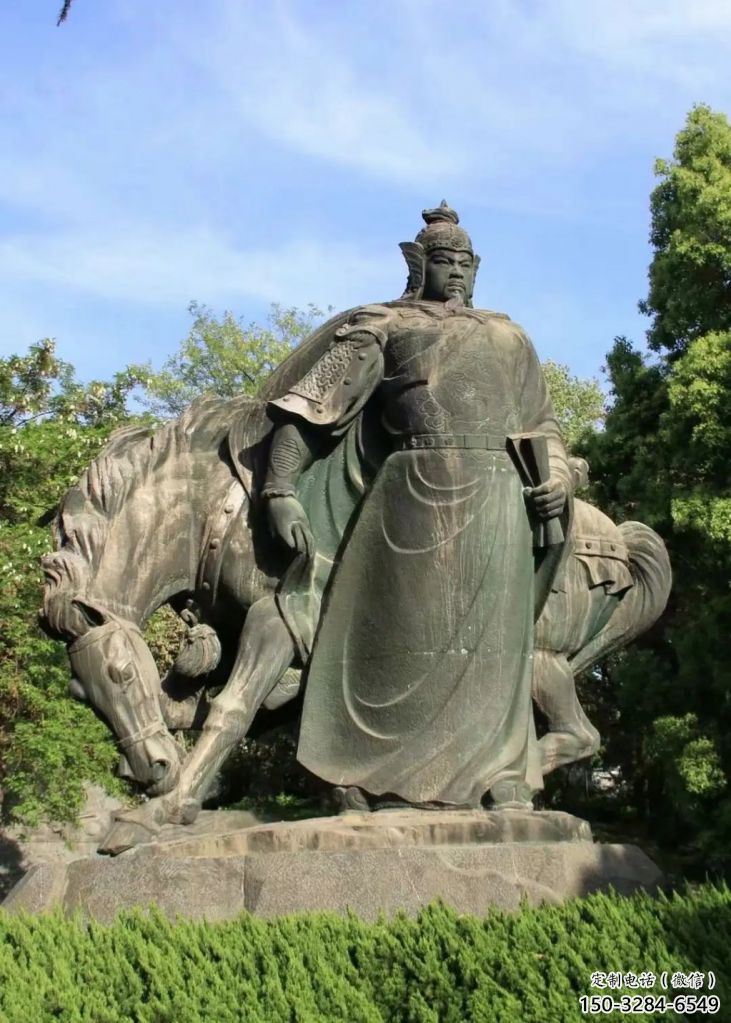 中式岳飛雕塑 鑄銅名人雕塑 游樂場肖像雕塑 中式岳飛雕塑 鑄銅名人雕塑 游樂場肖像雕塑