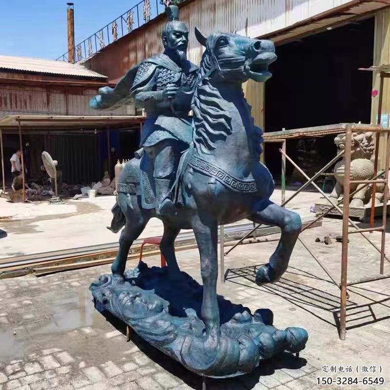 鑄造岳飛雕塑 中式村口名人雕塑 景觀肖像雕塑 鑄造岳飛雕塑 中式村口名人雕塑 景觀肖像雕塑