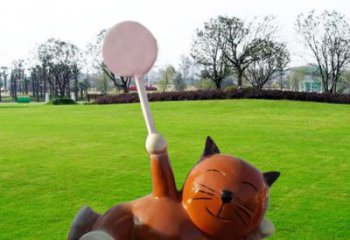 園林機器貓雕塑 田間彩繪雕塑 卡通擺件