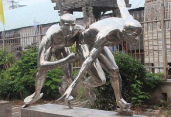 工人雕塑 景觀美陳民俗雕塑 鏡面勞動(dòng)雕塑