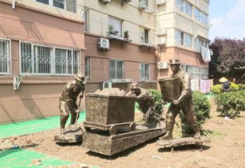 住宅小區(qū)工人雕塑 啞光民俗雕塑 公園勞動雕塑