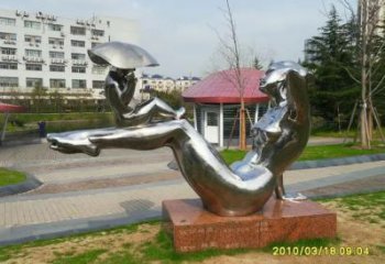 彩繪母親雕塑 戶外女人雕塑 街頭肖像雕塑