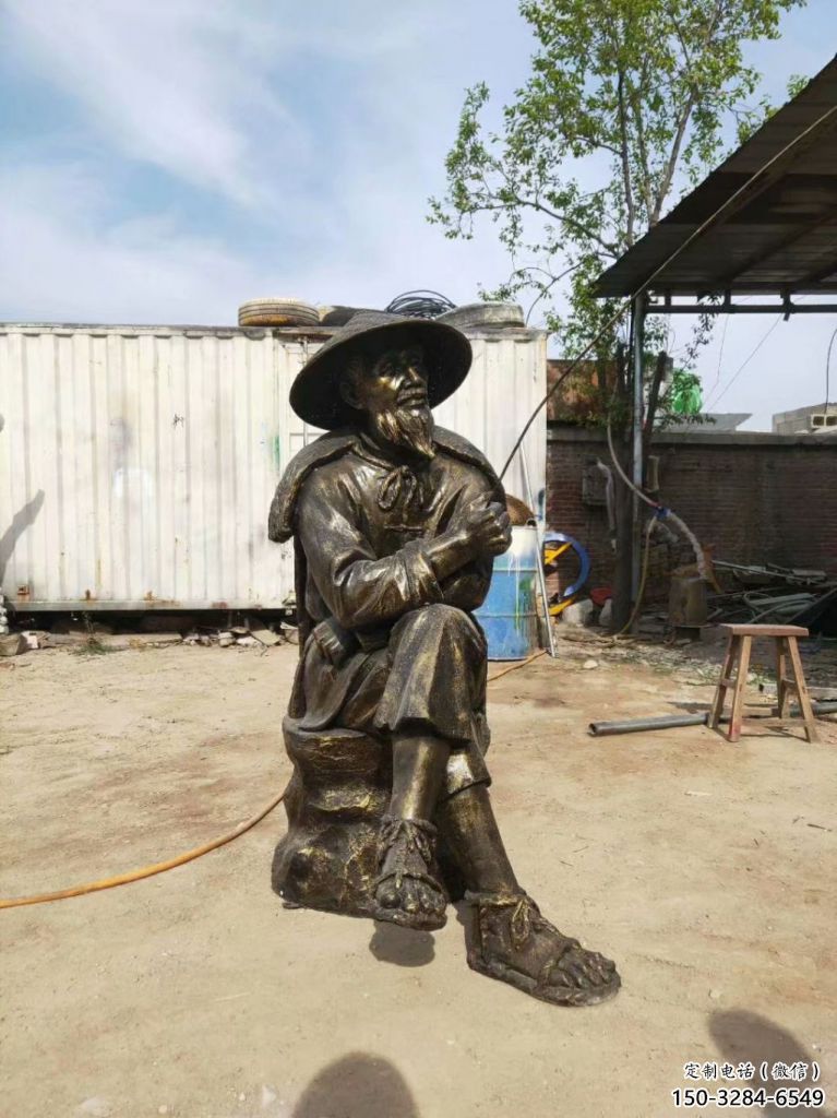 園林船夫雕塑 大型民俗雕塑 中式姜太公雕塑 園林船夫雕塑 大型民俗雕塑 中式姜太公雕塑