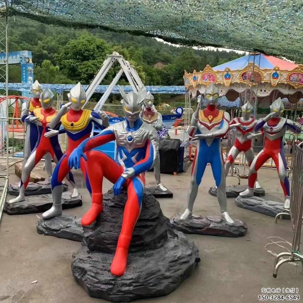 彩繪奧特曼雕塑 大型城市雕塑 商業街擺件 彩繪奧特曼雕塑 大型城市雕塑 商業街擺件