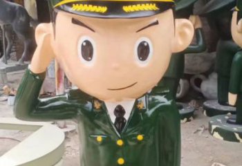 創(chuàng)意武警雕塑 鑄銅警察雕塑 公園戰(zhàn)士雕塑