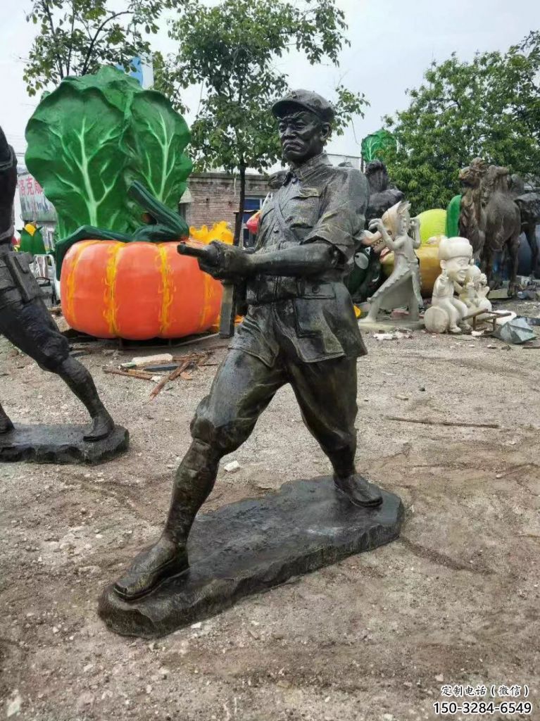 中式武警雕塑 鑄銅警察雕塑 游樂場(chǎng)戰(zhàn)士雕塑 中式武警雕塑 鑄銅警察雕塑 游樂場(chǎng)戰(zhàn)士雕塑