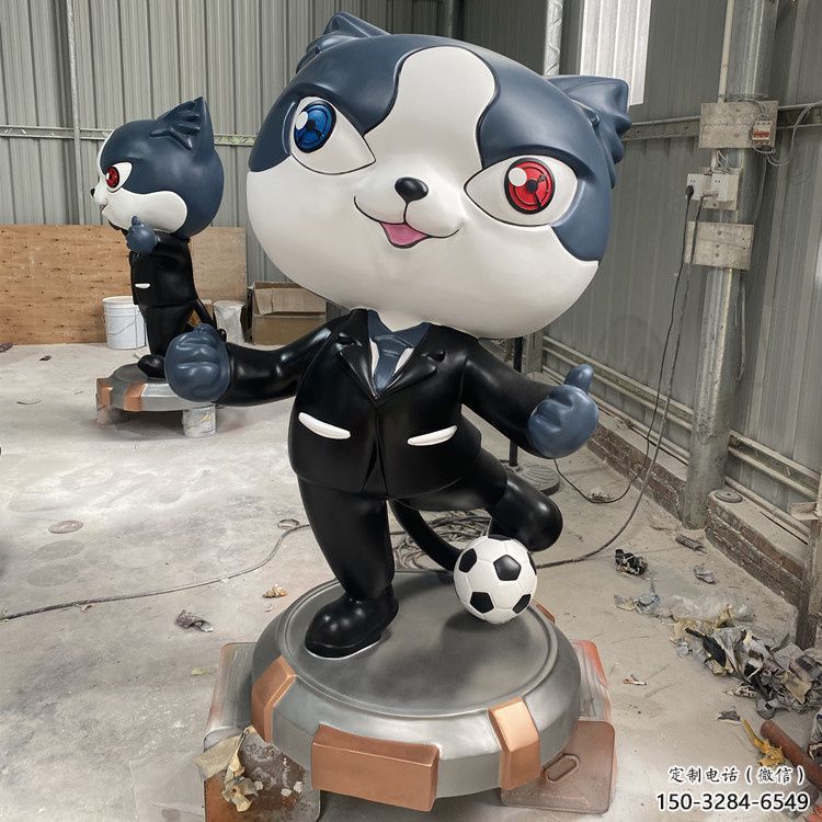 動(dòng)漫黑貓警長雕塑 步行街卡通雕塑 大型雕塑